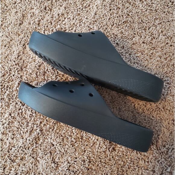 Crocs Classic Platform Slide Sandals Black Slip On Womens 9 - Picture 7 of 7
